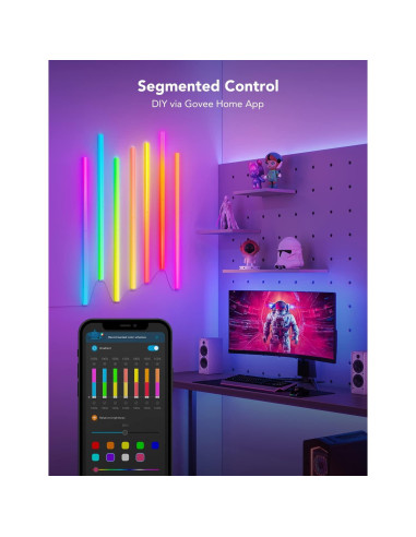 Govee Glide Luces de Pared RGBIC Musicales 7 Paneles