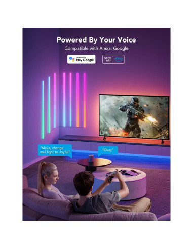 Govee Glide Luces de Pared RGBIC Musicales 7 Paneles