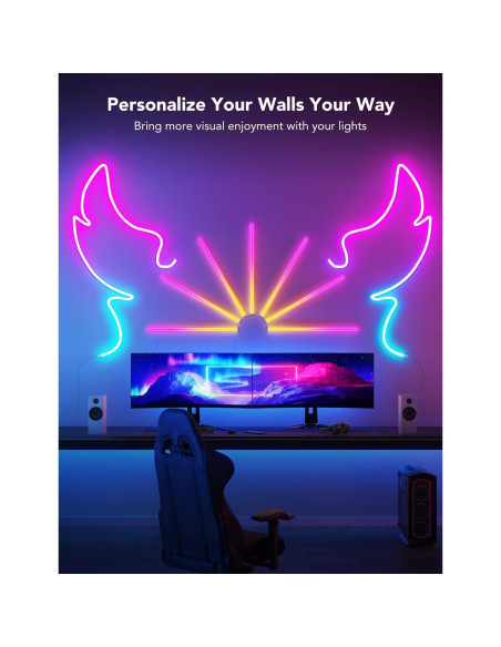 Govee Glide Luces de Pared RGBIC Musicales 7 Paneles