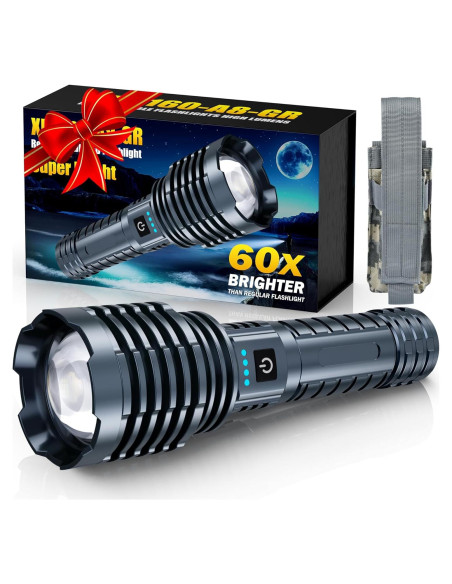 Linterna LED Weoxi XHP160-A8 2400000 Lúmenes IPX7 5 Modos