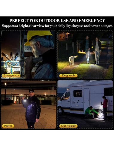 Linterna LED Weoxi XHP160-A8 2400000 Lúmenes IPX7 5 Modos