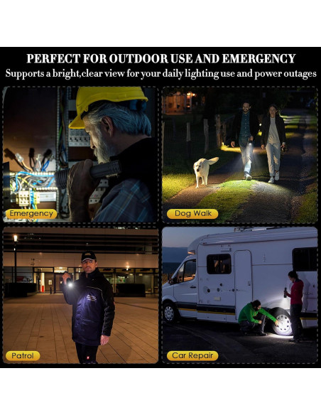 Linterna LED Weoxi XHP160-A8 2400000 Lúmenes IPX7 5 Modos