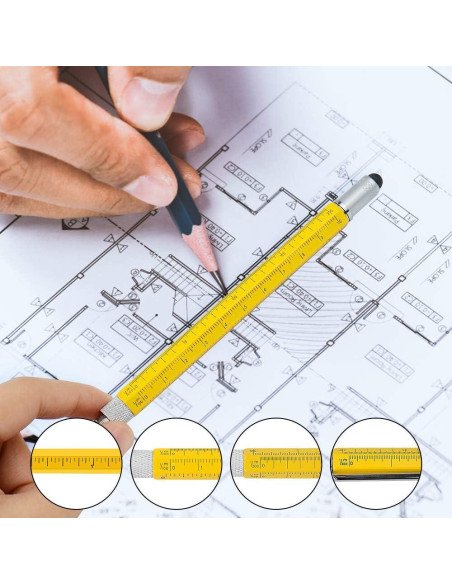 Bolígrafo Multifuncional TVBEST 6 en 1 Regalo para Hombres