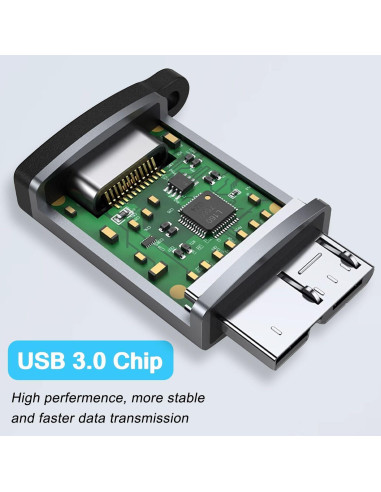 Adaptador USB C a Micro B Ukiism 5 Gbps Compatible HDD