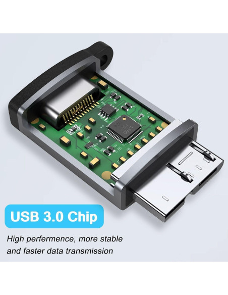 Adaptador USB C a Micro B Ukiism 5 Gbps Compatible HDD