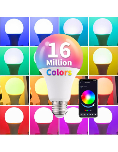 Bombilla LED Inteligente YKNAWOIR RGB 9W E27 Control APP