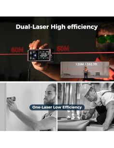 CIGMAN Medidor Láser CD-60 120m Pantalla LCD Retroiluminada 2