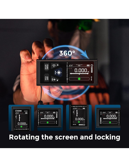 CIGMAN Medidor Láser CD-60 120m Pantalla LCD Retroiluminada