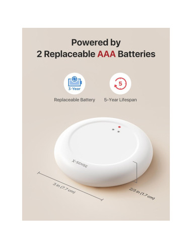 Detector de Fugas de Agua Wi-Fi X-Sense SWS0A41, 4 Sensores