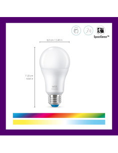 Bombilla LED inteligente WiZ A19 8.8W Multicolor E26 2