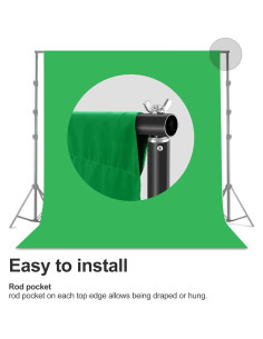 Pantalla de Fondo Verde LimoStudio 3x2m Chromakey Premium 2