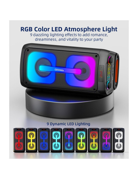 Máquina de Karaoke Gesnada K68 con 2 Micrófonos Inalámbricos