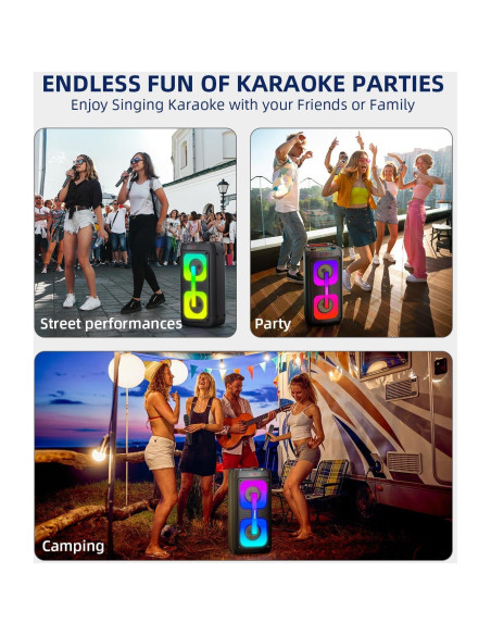 Máquina de Karaoke Gesnada K68 con 2 Micrófonos Inalámbricos