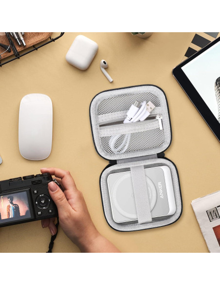 Funda de viaje Anker MagGo 3 en 1, EVA resistente, Negro/Gris Funda de viaje Anker MagGo 3 en 1, EVA resistente, Negro/Gris