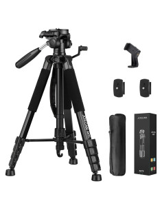 Trípode JOILCAN 188 cm para Cámara y Teléfonos, Alta Resistencia