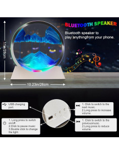 Lámpara de Mesa KOKBNR con Altavoz Bluetooth y Luz RGB 2