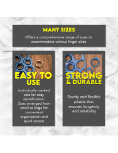 Medidor de Anillos de Plástico SE 23 Piezas - Precisión 2