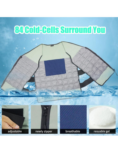 Chaleco Refrigerante MR.ICE Unisex Ajustable 84 Celdas