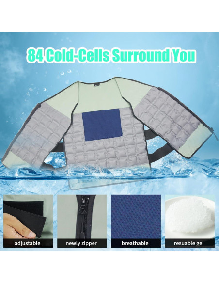 Chaleco Refrigerante MR.ICE Unisex Ajustable 84 Celdas