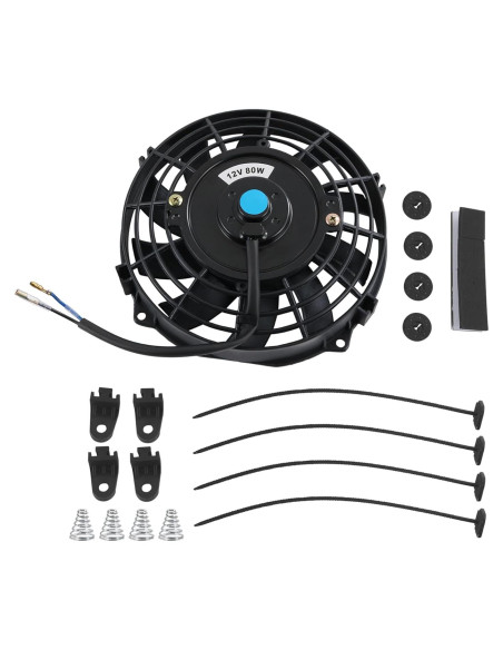 Ventilador Eléctrico de Radiador JDMSPEED 7" Negro 10 Aspas