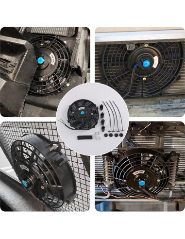 Ventilador Eléctrico de Radiador JDMSPEED 7" Negro 10 Aspas
