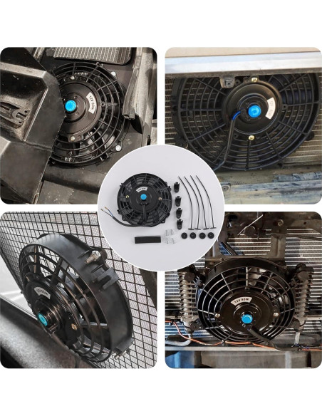 Ventilador Eléctrico de Radiador JDMSPEED 7" Negro 10 Aspas