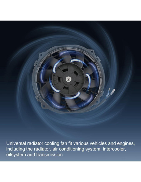 Ventilador Eléctrico de Radiador JDMSPEED 7" Negro 10 Aspas