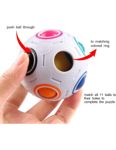 Bola de Rompecabezas Antiestrés Coogam Arcoíris 90g 2