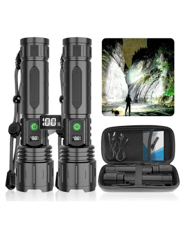 Linterna LED Recargable DanByte K2302 20000 Lúmenes 2 Pack