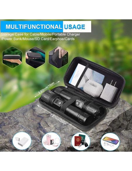 Linterna LED Recargable DanByte K2302 20000 Lúmenes 2 Pack