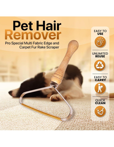 Removedor de Pelo de Mascota Diafline - 2 Paquetes, Raspador y Limpiador Profesional