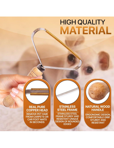 Removedor de Pelo de Mascota Diafline - 2 Paquetes, Raspador y Limpiador Profesional