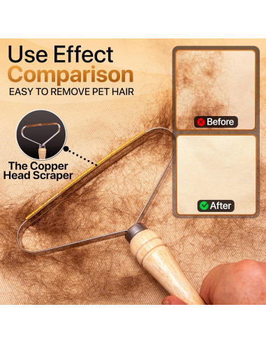 Removedor de Pelo de Mascota Diafline - 2 Paquetes, Raspador y Limpiador Profesional