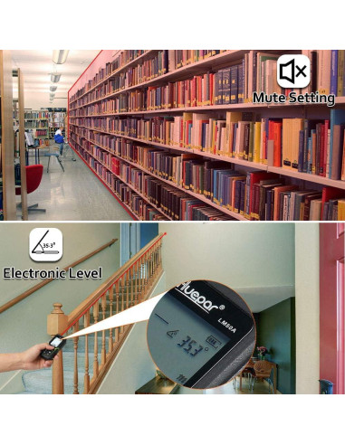 Medidor de Distancia Láser Huepar LM50A 50m con Batería Li-ion