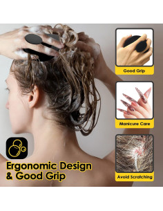 Cepillo Masajeador de Cuero Cabelludo VWMYQ Silicona Suave 2