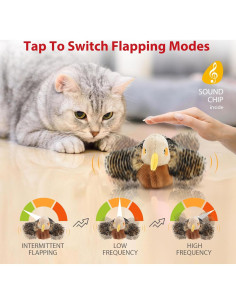 Juguete Interactivo para Gatos GiGwi Pájaro Aleteador USB 2