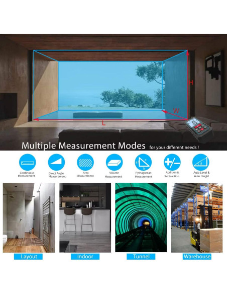 Medidor de Distancia Láser MiLESEEY D5 70m Precisión 2mm