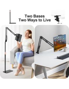 Soporte de Piso para Tableta IceFun Ajustable 40-185 cm 2