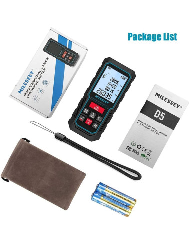 Medidor de Distancia Láser MiLESEEY D5 70m Precisión 2mm
