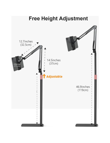 Soporte de Piso para Tableta IceFun Ajustable 40-185 cm