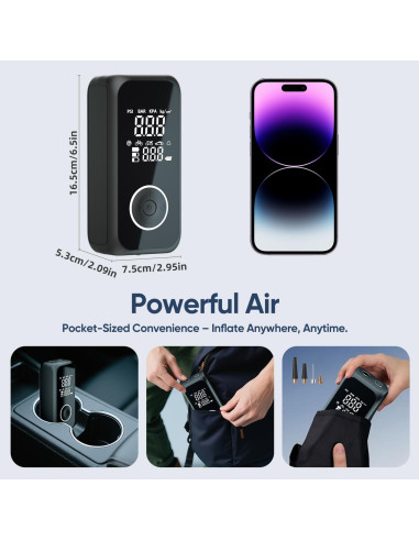 Inflador de Neumáticos Inalámbrico SODPE 150 PSI Portátil