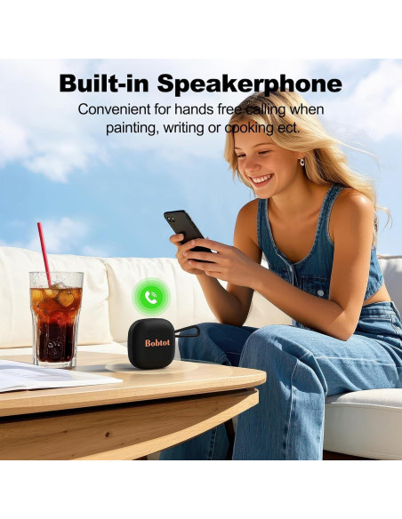 Altavoz Bluetooth Portátil Bobtot Sound Air IPX7 16 Horas Negro