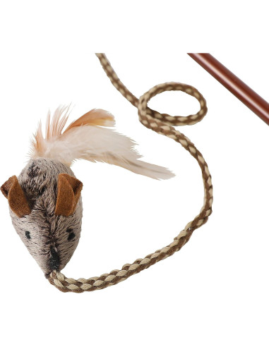 Varita Juguete para Gato OurPets con Plumas y Sonido Realista