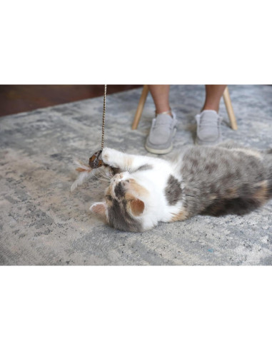 Varita Juguete para Gato OurPets con Plumas y Sonido Realista