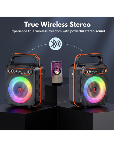 Máquina de Karaoke JYX S67 con 2 Micrófonos Inalámbricos