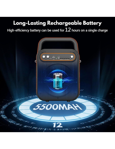 Máquina de Karaoke JYX S67 con 2 Micrófonos Inalámbricos