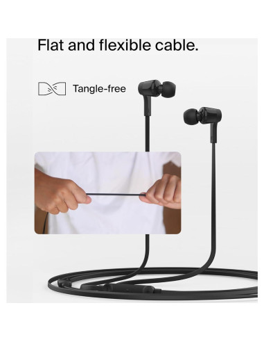 Auriculares Belkin SoundForm USB-C con micrófono - Negro