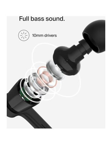 Auriculares Belkin SoundForm USB-C con micrófono - Negro