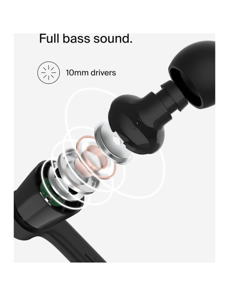 Auriculares Belkin SoundForm USB-C con micrófono - Negro