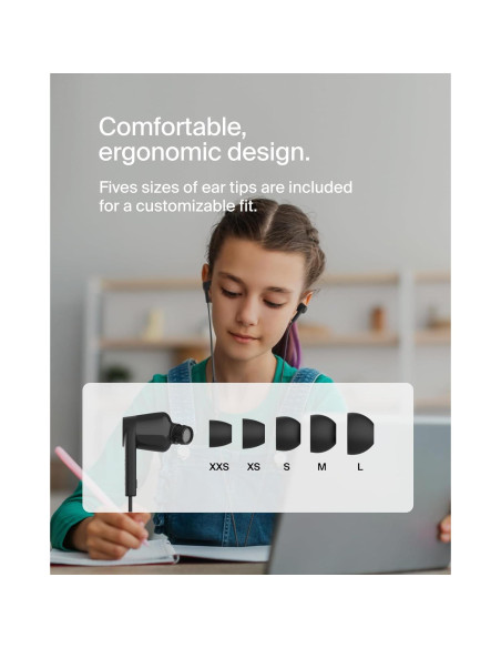 Auriculares Belkin SoundForm USB-C con micrófono - Negro